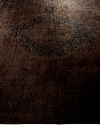 Contemporary Hand Knotted Overdyed Black Area Rug 8' 1" x 9' 8"