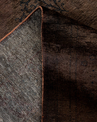 Contemporary Hand Knotted Overdyed Black Area Rug 8' 1" x 9' 8"