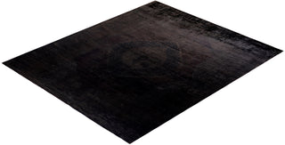 Contemporary Hand Knotted Overdyed Black Area Rug 8' 1" x 9' 8"