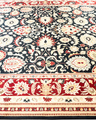 Traditional Hand Knotted Black  Area Rug 8' 0" x 10' 5"