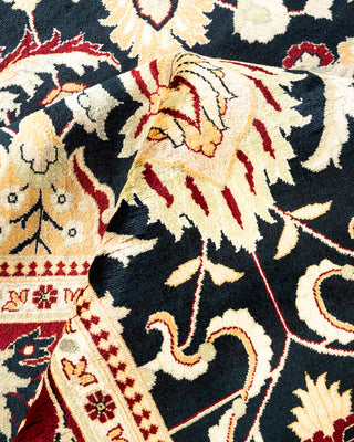 Traditional Hand Knotted Black  Area Rug 8' 0" x 10' 5"