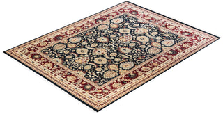 Traditional Hand Knotted Black  Area Rug 8' 0" x 10' 5"