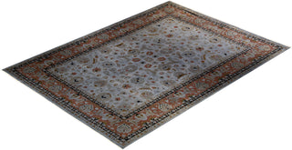 Contemporary Hand-Knotted Overdyed Gray Area Rug 9' 1" x 12' 5"