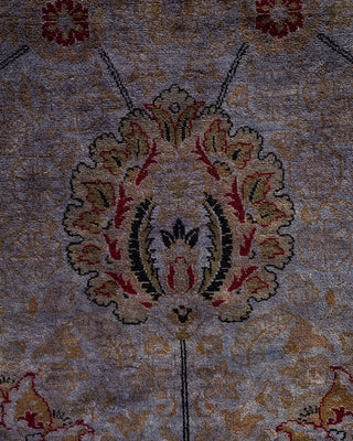 Contemporary Hand-Knotted Overdyed Gray Area Rug 8' 2" x 14' 8"