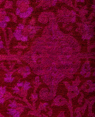 Contemporary Overdyed Wool Hand Knotted Red Area Rug 5' 1" x 8' 1"