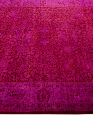 Contemporary Overdyed Wool Hand Knotted Red Area Rug 5' 1" x 8' 1"