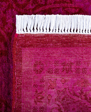 Contemporary Overdyed Wool Hand Knotted Red Area Rug 5' 1" x 8' 1"