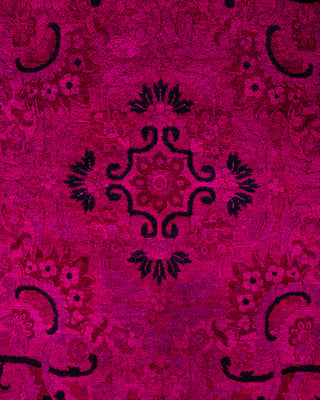 Overdyed Hand-Knotted Pink Area Rug 8' 2" x 10' 3"