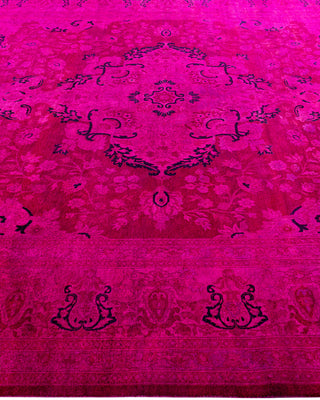 Overdyed Hand-Knotted Pink Area Rug 8' 2" x 10' 3"
