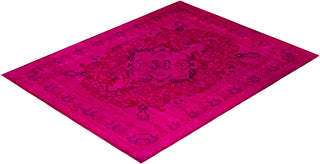 Overdyed Hand-Knotted Pink Area Rug 8' 2" x 10' 3"