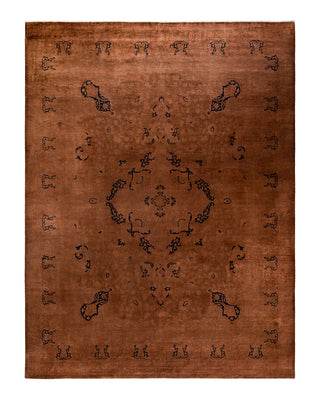 Modern Fine Vibrance Brown Area Rug 9' 1" x 12' 1"