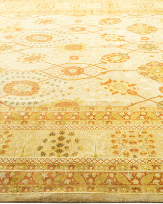 Traditional Hand Knotted Ivory Area Rug 9' 5" x 12' 2"