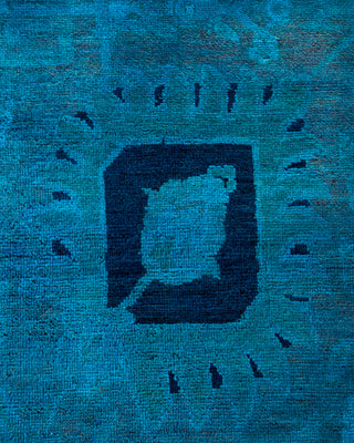 Contemporary Fine Vibrance Blue Wool Area Rug - 10' 1" x 13' 10"