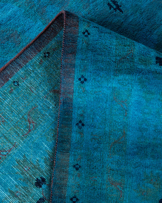 Contemporary Fine Vibrance Blue Wool Area Rug - 10' 1" x 13' 10"