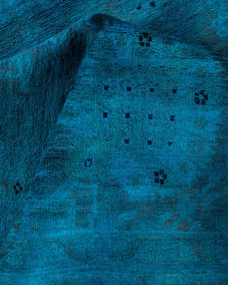 Contemporary Fine Vibrance Blue Wool Area Rug - 10' 1" x 13' 10"