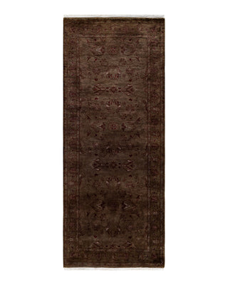 Contemporary Fine Vibrance Brown Wool Area Rug 2' 7" x 6' 7"