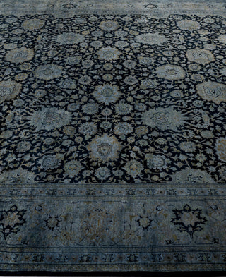 Contemporary Overdyed Wool Hand Knotted Black Area Rug 8' 0" x 10' 3"