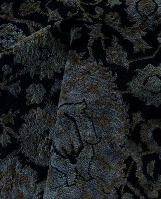 Contemporary Overdyed Wool Hand Knotted Black Area Rug 8' 0" x 10' 3"