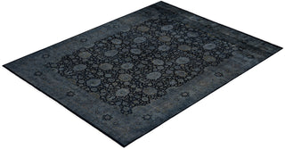 Contemporary Overdyed Wool Hand Knotted Black Area Rug 8' 0" x 10' 3"