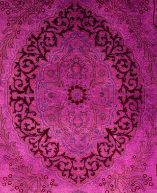Overdyed Hand-Knotted Wool Modern-Contemporary Purple Area Rug 2' 8" x 4' 3"