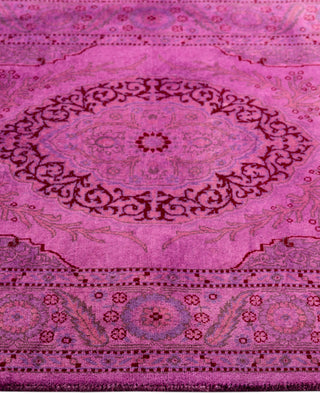 Overdyed Hand-Knotted Wool Modern-Contemporary Purple Area Rug 2' 8" x 4' 3"