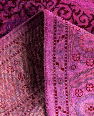 Overdyed Hand-Knotted Wool Modern-Contemporary Purple Area Rug 2' 8" x 4' 3"