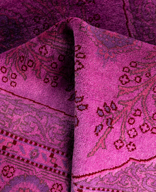 Overdyed Hand-Knotted Wool Modern-Contemporary Purple Area Rug 2' 8" x 4' 3"