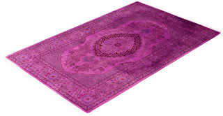 Overdyed Hand-Knotted Wool Modern-Contemporary Purple Area Rug 2' 8" x 4' 3"