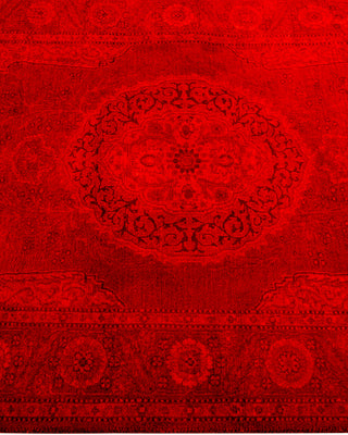 Contemporary Hand-Knotted Overdyed Red Area Rug 2' 9" x 4' 2"