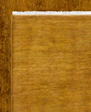 Overdyed One-of-a-Kind Wool Gold Area Rug 10' 0" x 13' 8"