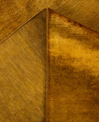 Overdyed One-of-a-Kind Wool Gold Area Rug 10' 0" x 13' 8"