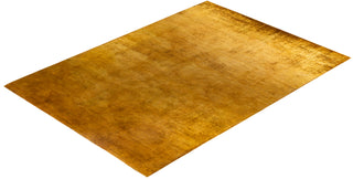 Overdyed One-of-a-Kind Wool Gold Area Rug 10' 0" x 13' 8"