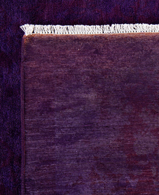 Contemporary Overdyed Wool Hand Knotted Purple Area Rug 9' 2" x 11' 10"