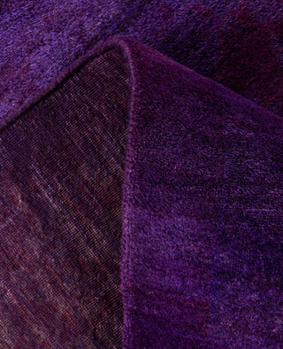 Contemporary Overdyed Wool Hand Knotted Purple Area Rug 9' 2" x 11' 10"