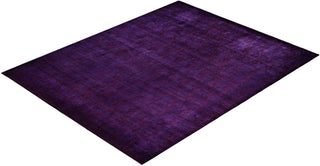 Contemporary Overdyed Wool Hand Knotted Purple Area Rug 9' 2" x 11' 10"