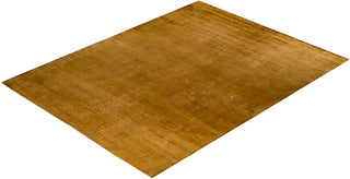 Modern Overdyed Hand Knotted Wool Gold Area Rug 8' 1" x 10' 6"