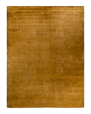 Contemporary Fine Vibrance Brown Wool Area Rug 8' 1" x 10' 6"