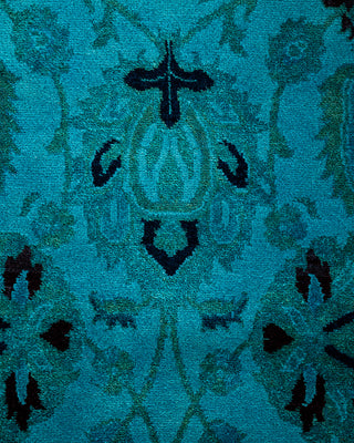 Overdyed Hand-Knotted Blue Area Rug 4' 0" x 6' 6"