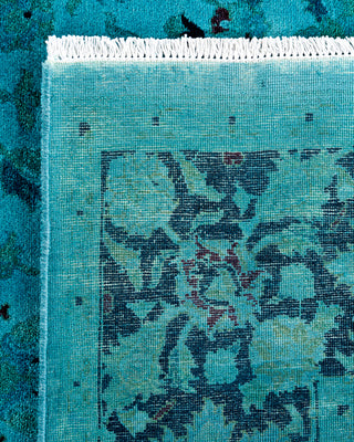 Overdyed Hand-Knotted Blue Area Rug 4' 0" x 6' 6"