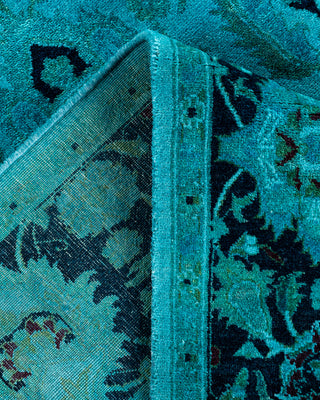 Overdyed Hand-Knotted Blue Area Rug 4' 0" x 6' 6"