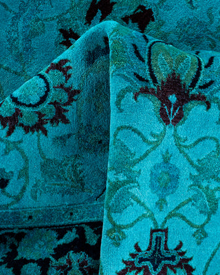 Overdyed Hand-Knotted Blue Area Rug 4' 0" x 6' 6"