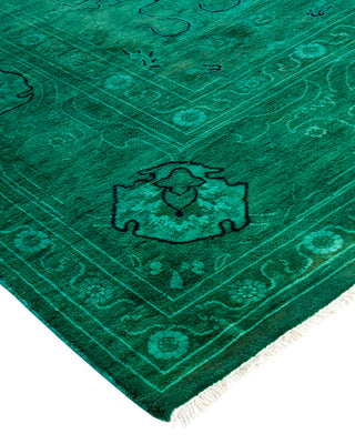 Contemporary Fine Vibrance Blue Wool Area Rug - 8' 0" x 10' 3"