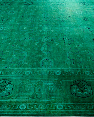 Contemporary Fine Vibrance Blue Wool Area Rug - 8' 0" x 10' 3"