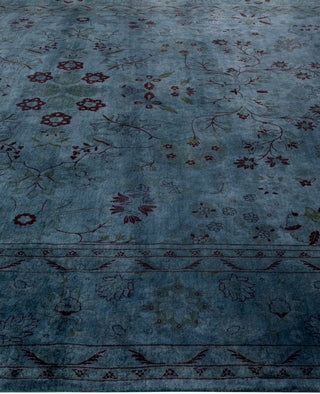 Contemporary Overdyed Wool Hand Knotted Gray Area Rug 8' 2" x 10' 5"