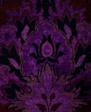 Contemporary Overdyed Wool Hand Knotted Purple Area Rug 8' 1" x 10' 3"