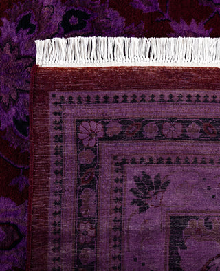 Contemporary Overdyed Wool Hand Knotted Purple Area Rug 8' 1" x 10' 3"
