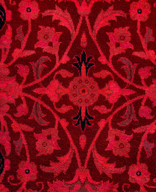 Overdyed Hand-Knotted Wool Modern-Contemporary Pink Area Rug 4' 2" x 6' 2"