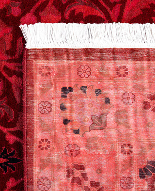 Overdyed Hand-Knotted Wool Modern-Contemporary Pink Area Rug 4' 2" x 6' 2"