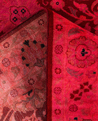 Overdyed Hand-Knotted Wool Modern-Contemporary Pink Area Rug 4' 2" x 6' 2"
