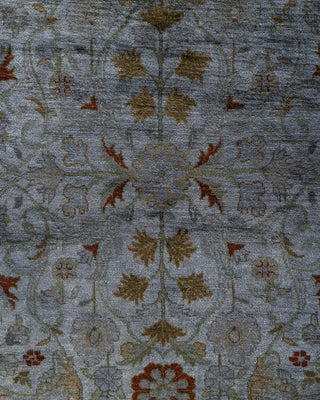 Contemporary Hand-Knotted Overdyed Gray Area Rug 4' 2" x 6' 5"